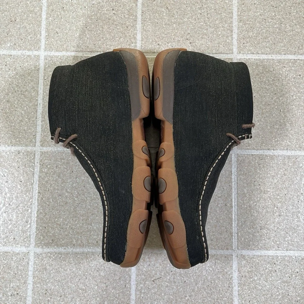 Twisted X Driving Boots Men's US 10.5 Gray Leather Moc Toe Ankle Chukka EBS2548
